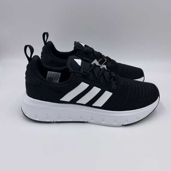 adidas Swift Run 23 Black / White Womens Shoes - Picture 1 of 8